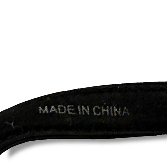 Alexander Wang Nova Kitten Low Heel Sandals Mens Sz 37.5 6.5 7 Black Studded - Picture 11 of 13